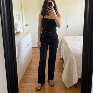 Everlane Ribbed Lounge Pants - XS - Black